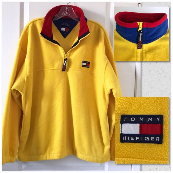 Tommy Hilfiger Other - Vintage Tommy Hilfiger Fleece Pullover Logo Yellow